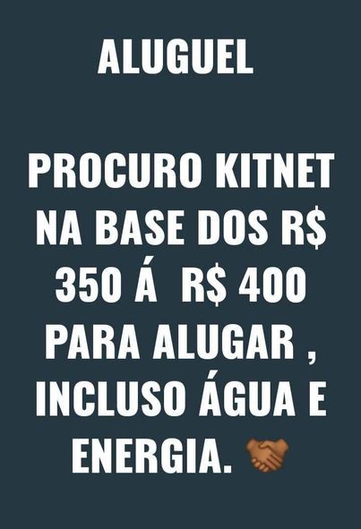 Procuro Kitnet para alugar!
