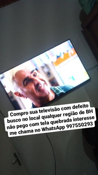 Compro sua televisão com defeito busco no local qualquer região de BH não pego com tela quebrada