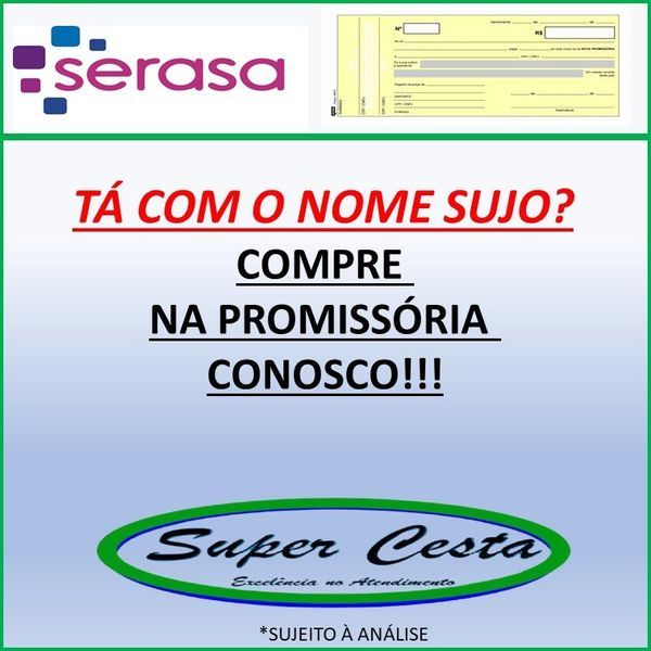 CESTA BASICA NA PROMISSORIA!