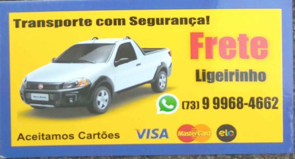 * FRETE * Ligou chegou Ligeirinho.!